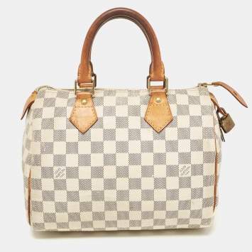 Pre Owned Louis Vuitton Damier Azur Canvas Speedy 25 Bag