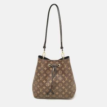 Pre Owned Louis Vuitton Black Monogram Canvas NeoNoe MM Bag