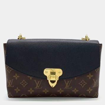Pre Owned Louis Vuitton Black Brown Canvas and Leather Saint Placide bag