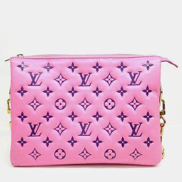 Pre Owned Louis Vuitton Pink Leather Cusant PM Bag