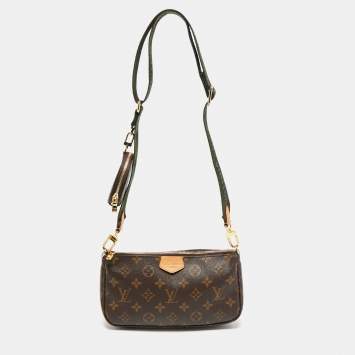 Pre Owned Louis Vuitton Khaki Monogram Canvas Multi Pochette Accessories Bag