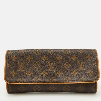 Pre Owned Louis Vuitton Monogram Canvas Twin Pochette GM Bag