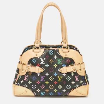Pre Owned Louis Vuitton Black Monogram Multicolore Canvas Claudia Bag