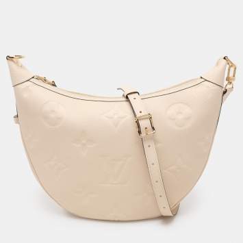 Pre Owned Louis Vuitton Creme Empreinte Leather Loop Hobo