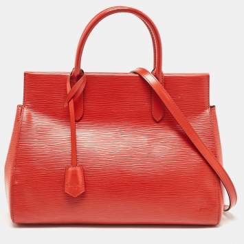 Pre Owned Louis Vuitton Coquelicot Epi Leather Marly MM Bag