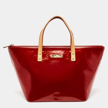 Pre Owned Louis Vuitton Pomme D’amour Monogram Vernis Bellevue PM Bag
