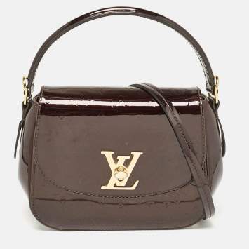 Pre Owned Louis Vuitton Amarante Monogram Vernis Pasadena Bag