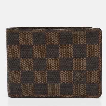 Pre Owned Louis Vuitton Damier Ebene Canvas Multiple Wallet