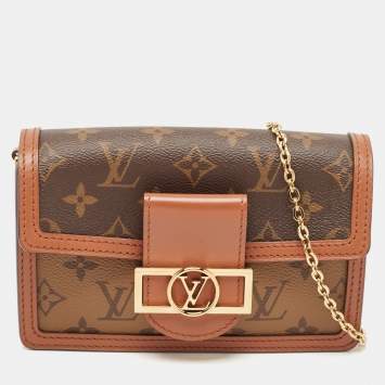 Louis Vuitton Monogram Reverse Canvas Dauphine Wallet on Chain