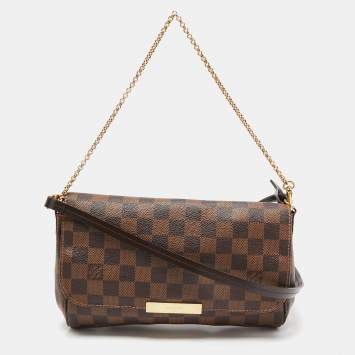 Pre Owned Louis Vuitton Damier Ebene Canvas Favorite MM Bag