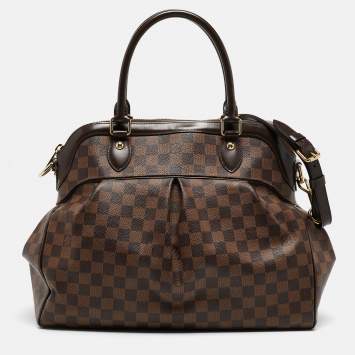 Pre Owned Louis Vuitton Damier Ebene Canvas Trevi GM Bag w/ Zippy Wallet