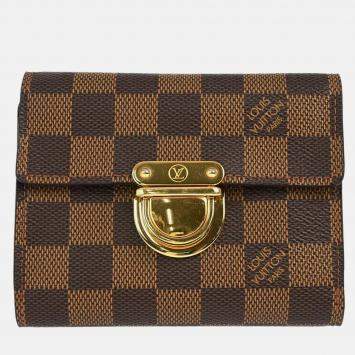 Pre Owned Louis Vuitton Brown Damier Canvas Wallet