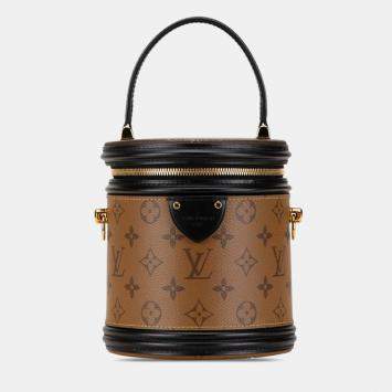 Pre Owned Louis Vuitton Brown Canvas Monogram Reverse Cannes Vanity Bag