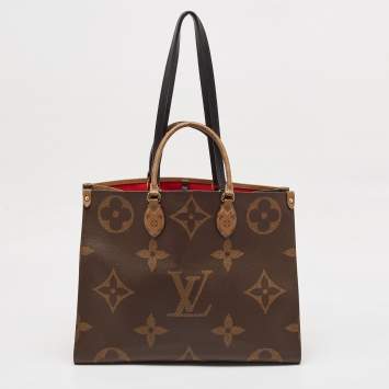 Pre Owned Louis Vuitton Monogram Reverse Giant Canvas OnTheGo GM Bag