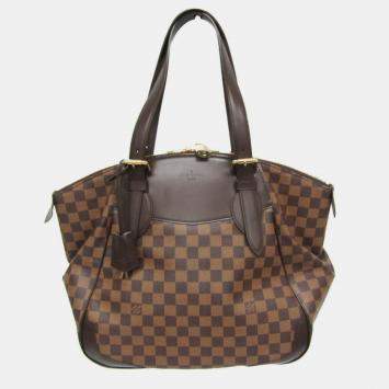 Pre Owned Louis Vuitton Damier Verona Gm Shoulder Bag Ebene