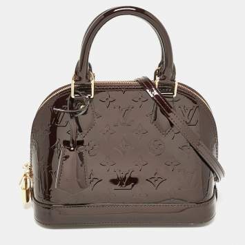 Pre Owned Louis Vuitton Amarante Monogram Vernis Alma BB Bag