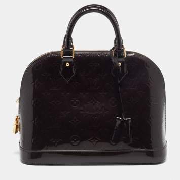 Pre Owned Louis Vuitton Amarante Monogram Vernis Alma PM Bag