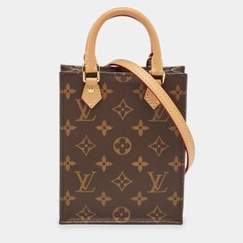 Pre Owned Louis Vuitton Monogram Canvas Petit Sac Plat Bag