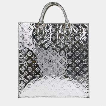 Pre Owned Louis Vuitton Silver Monogram Miroir Sac Plat Handbag