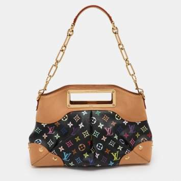 Pre Owned Louis Vuitton Black Monogram Multicolore Canvas Judy MM Bag