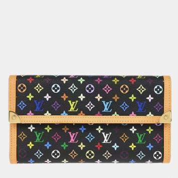 Louis Vuitton Black Monogram Multicolor Wallet