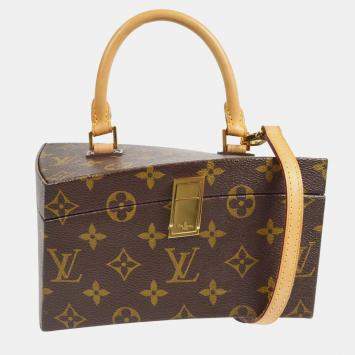 Pre Owned Louis Vuitton Monogram Canvas Twisted Box Bag 