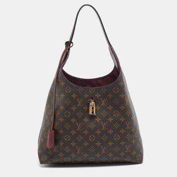مملوكة مسبقًا Louis Vuitton Bordeaux Monogram Canvas Flower Hobo Bag