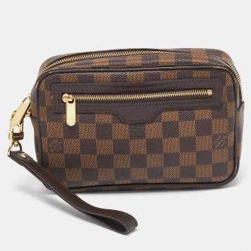 Pre Owned Louis Vuitton Damier Ebene Canvas Billets Macao Pochette