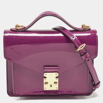 Pre Owned Louis Vuitton Amethyst Vernis Monceau BB Bag