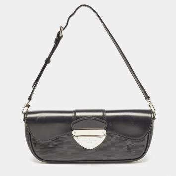 Pre Owned Louis Vuitton Black Epi Leather Montaigne Clutch Bag