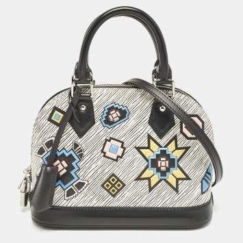 Pre Owned Louis Vuitton White Epi Leather Azteque Alma BB Bag
