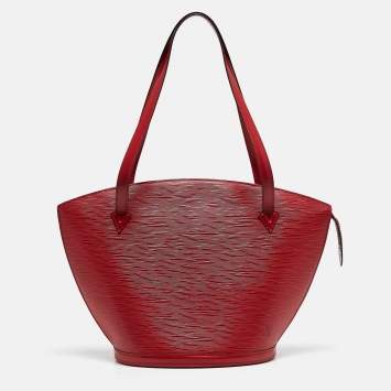 Pre Owned Louis Vuitton Red Epi Leather Saint Jacques GM Bag