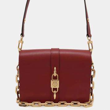 Pre Owned Louis Vuitton Red Calf Leather Rendezvous  Bag
