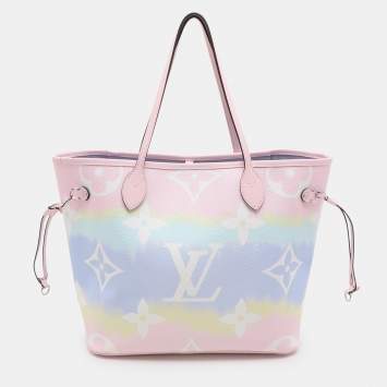 Pre Owned Louis Vuitton Pastel Tie Dye Monogram Canvas Neverfull Escale MM Bag