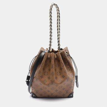 Louis Vuitton Brown Black Monogram Canvas Noe Trunk Handbag