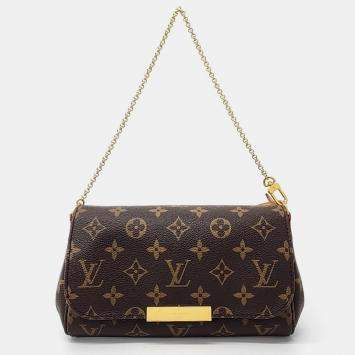 Pre Owned Louis Vuitton Brown PVC Monogram Favorite PM Bag