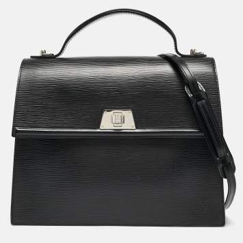 Pre Owned Louis Vuitton Black Epi Leather Sevigne GM Bag