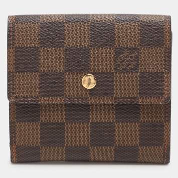 Louis Vuitton Damier Ebene Canvas Elise Compact Wallet