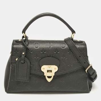 Pre Owned Louis Vuitton Black Monogram Empreinte Leather Georges BB Bag