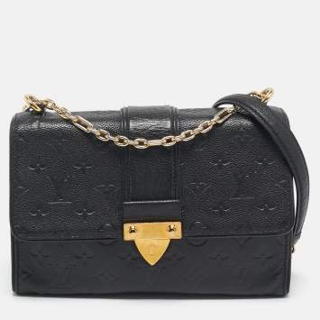 Pre Owned Louis Vuitton Black Monogram Empreinte Leather Saint Sulpice PM Bag