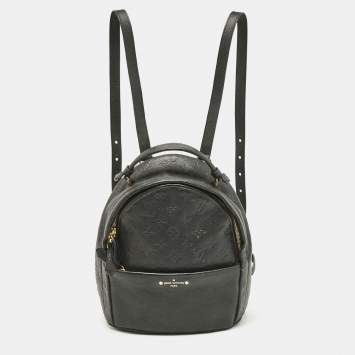 Pre Owned Louis Vuitton Black Monogram Empreinte Leather Sorbonne Backpack