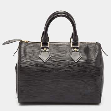 Pre Owned Louis Vuitton Black Epi Leather Speedy 25 Bag