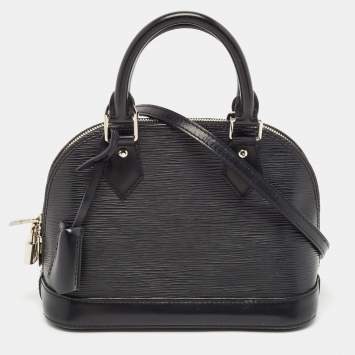 Pre Owned Louis Vuitton Black Epi Leather Alma BB Bag
