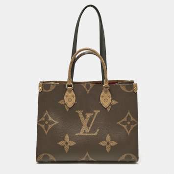 Pre Owned Louis Vuitton Monogram Giant Reverse Canvas Onthego MM Bag