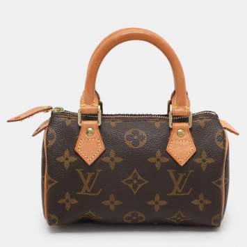 Pre Owned Louis Vuitton Monogram Canvas Mini HL Speedy Bag