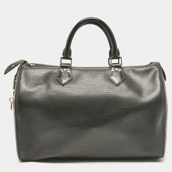 Pre Owned Louis Vuitton Black Epi Leather Speedy 30 Bag