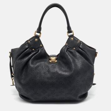 Louis Vuitton Black Monogram Mahina Leather Solar PM Bag