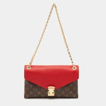 Pre Owned Louis Vuitton Cerise Monogram Canvas Pallas Chain Bag