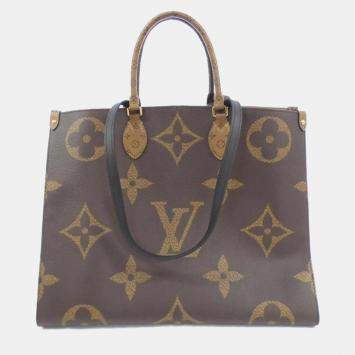 Pre Owned Louis Vuitton Brown Monogram Giant OnTheGo GM Tote Bag