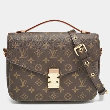 Pre Owned Louis Vuitton Monogram Canvas Pochette Metis Bag